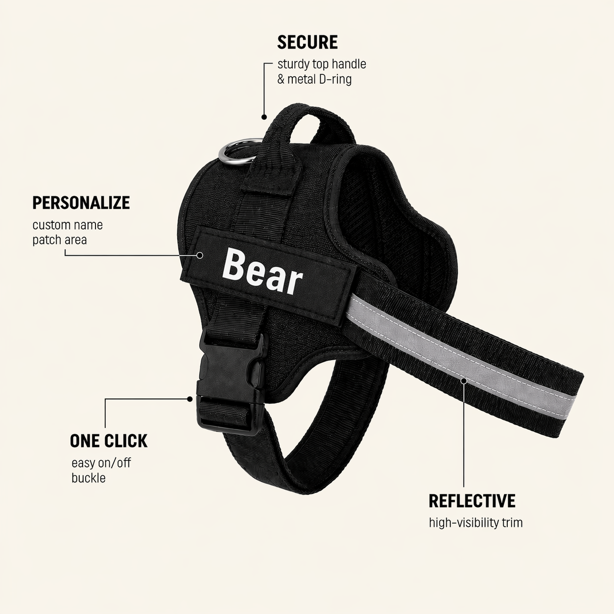 The Hound Halo – Personalized Dog Harness