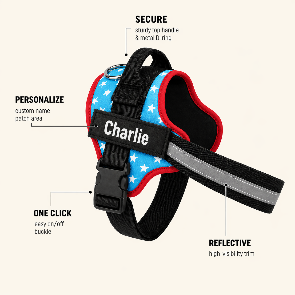 The Hound Halo – Personalized Dog Harness