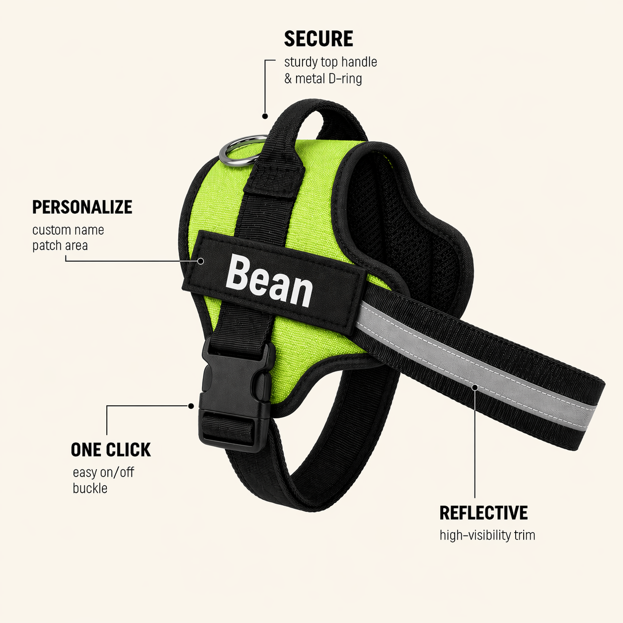 The Hound Halo – Personalized Dog Harness