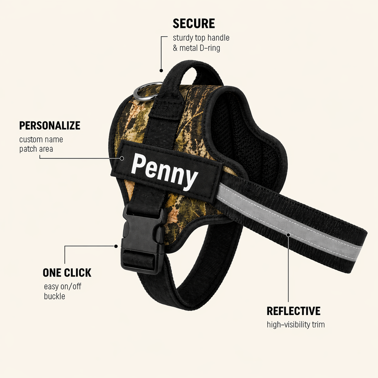 The Hound Halo – Personalized Dog Harness